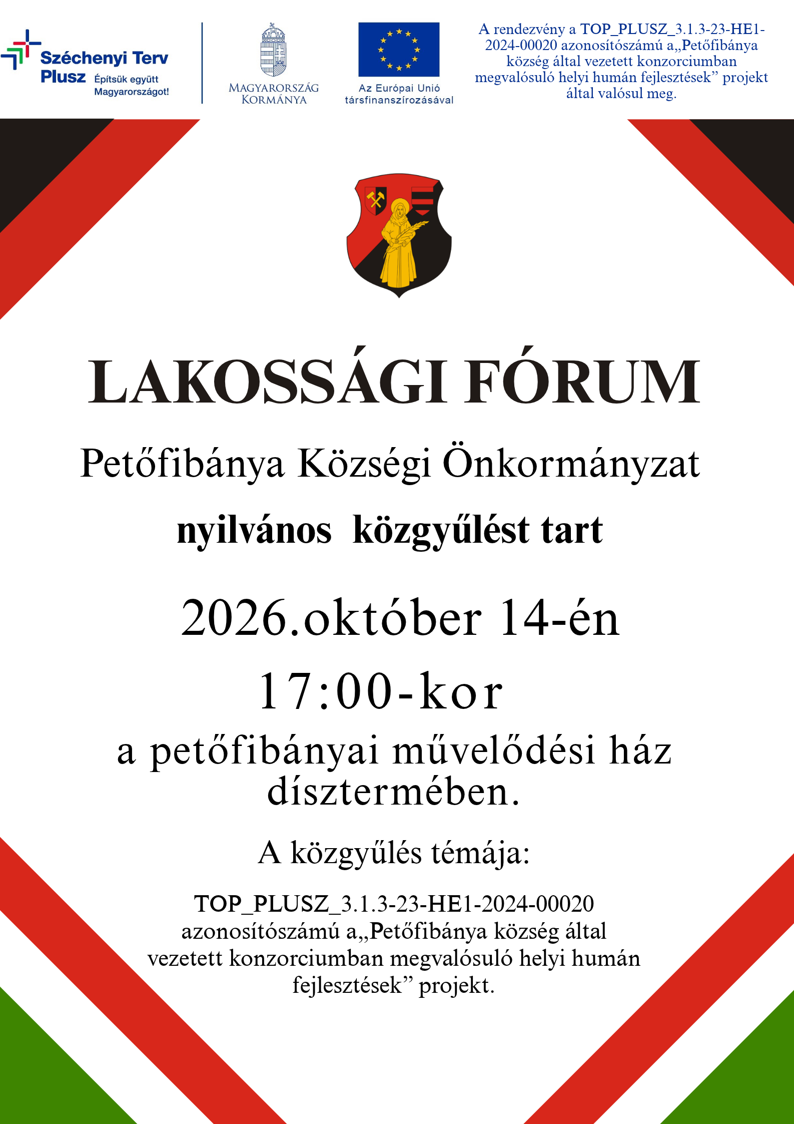 Lakossági fórum 